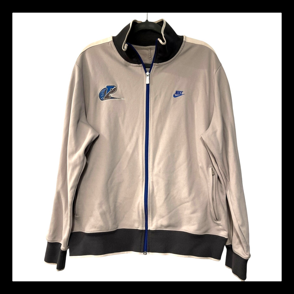 Nike Vintage Men's L RUN PENN State Track Jacket Team Issued 2011 Varsity Gray